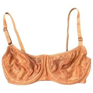 Fortnight Bra Women's Size 30D Vega Demi Underwire Peachy Nude Sheer Canada